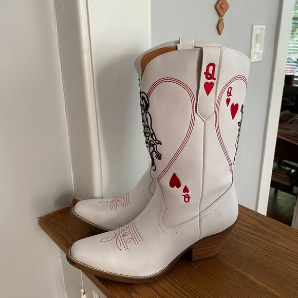 Dingo QUEEN A HEARTS Cowboy Boot - Size 10 - Picture 3 of 4